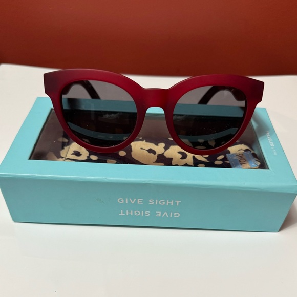 Toms Accessories Toms Florentin Matte Burgundy Sunglasses Full